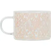 Glass Heart Decal Mug 500ml - Clear, Pink