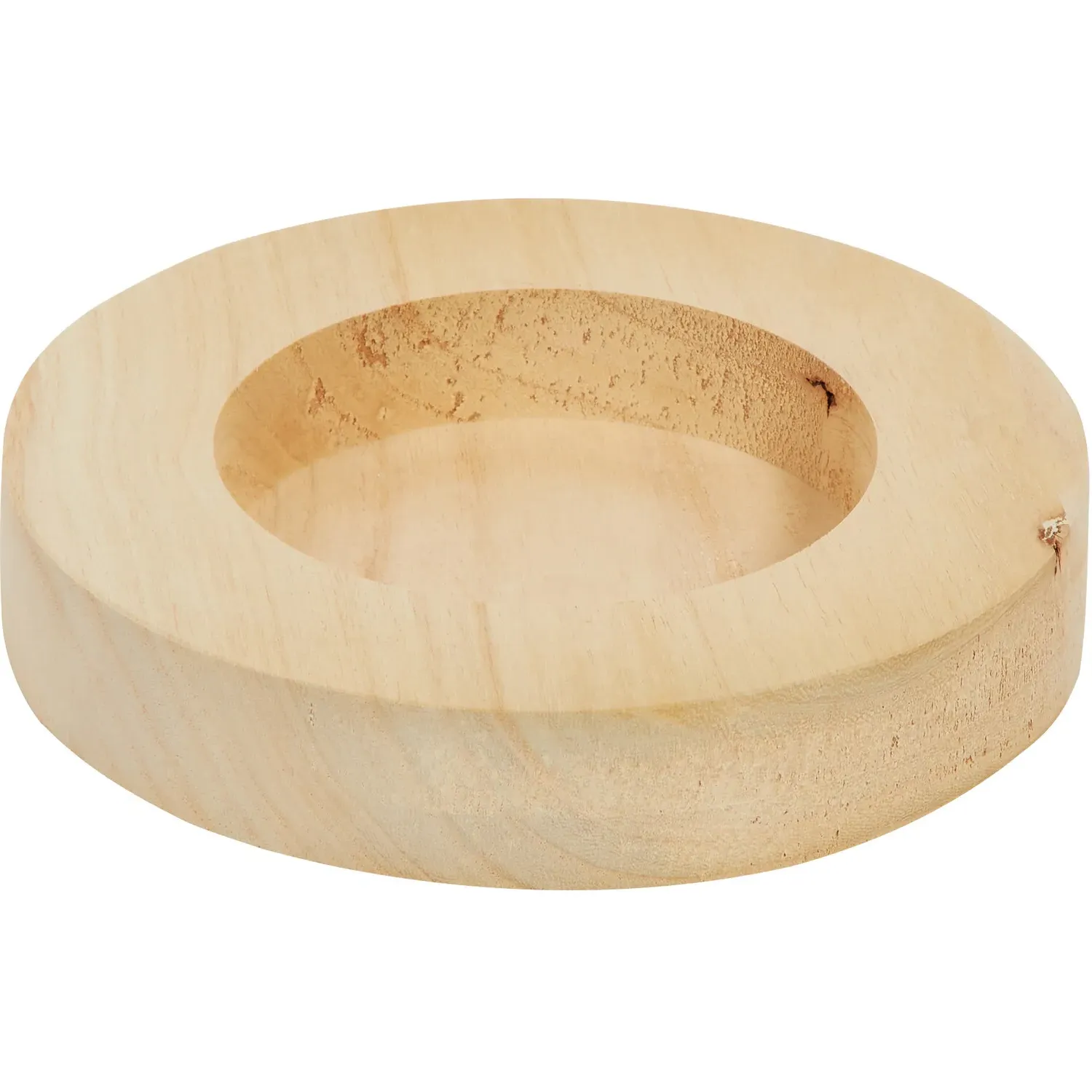 Glass Hurricane with Wooden Base