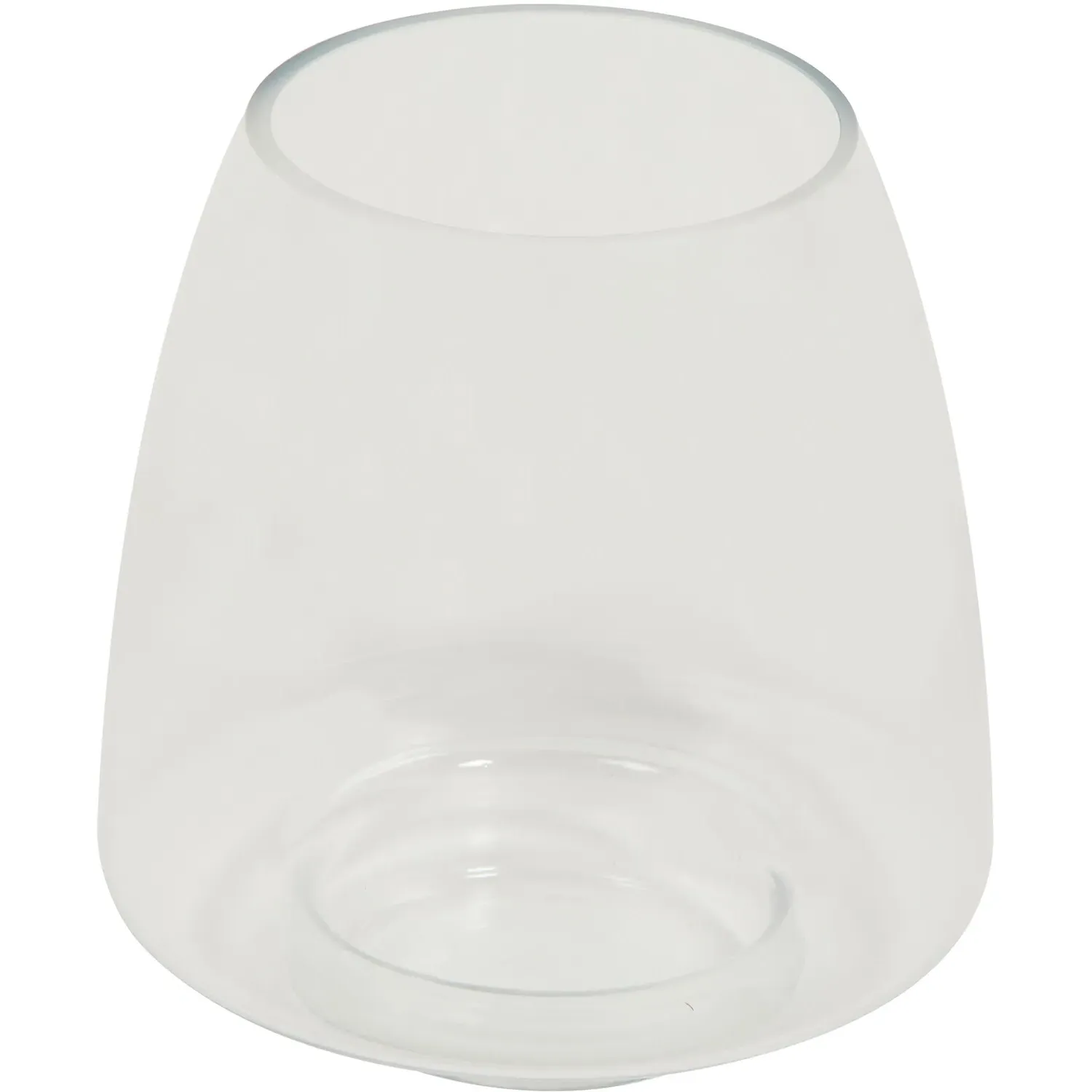 Glass Hurricane with Wooden Base