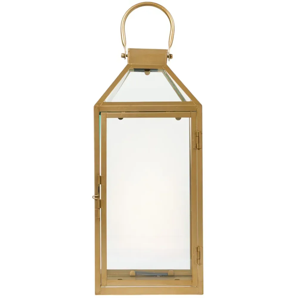 Glass Lantern - Gold