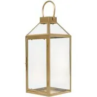 Glass Lantern - Gold
