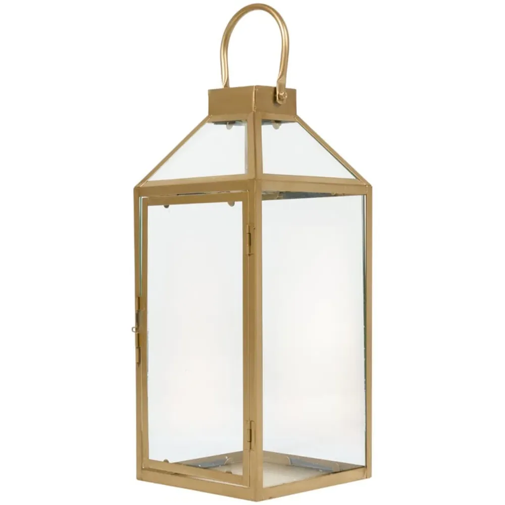 Glass Lantern - Gold image