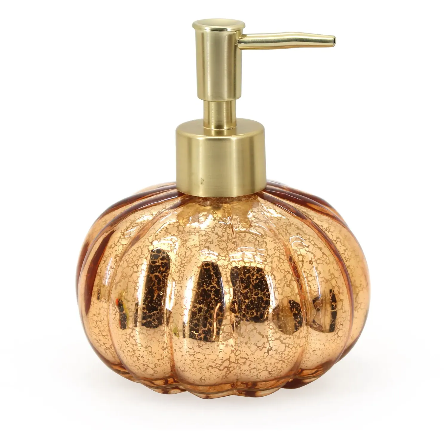 Glass Luxe Pumpkin Soap Dispenser - Gold image
