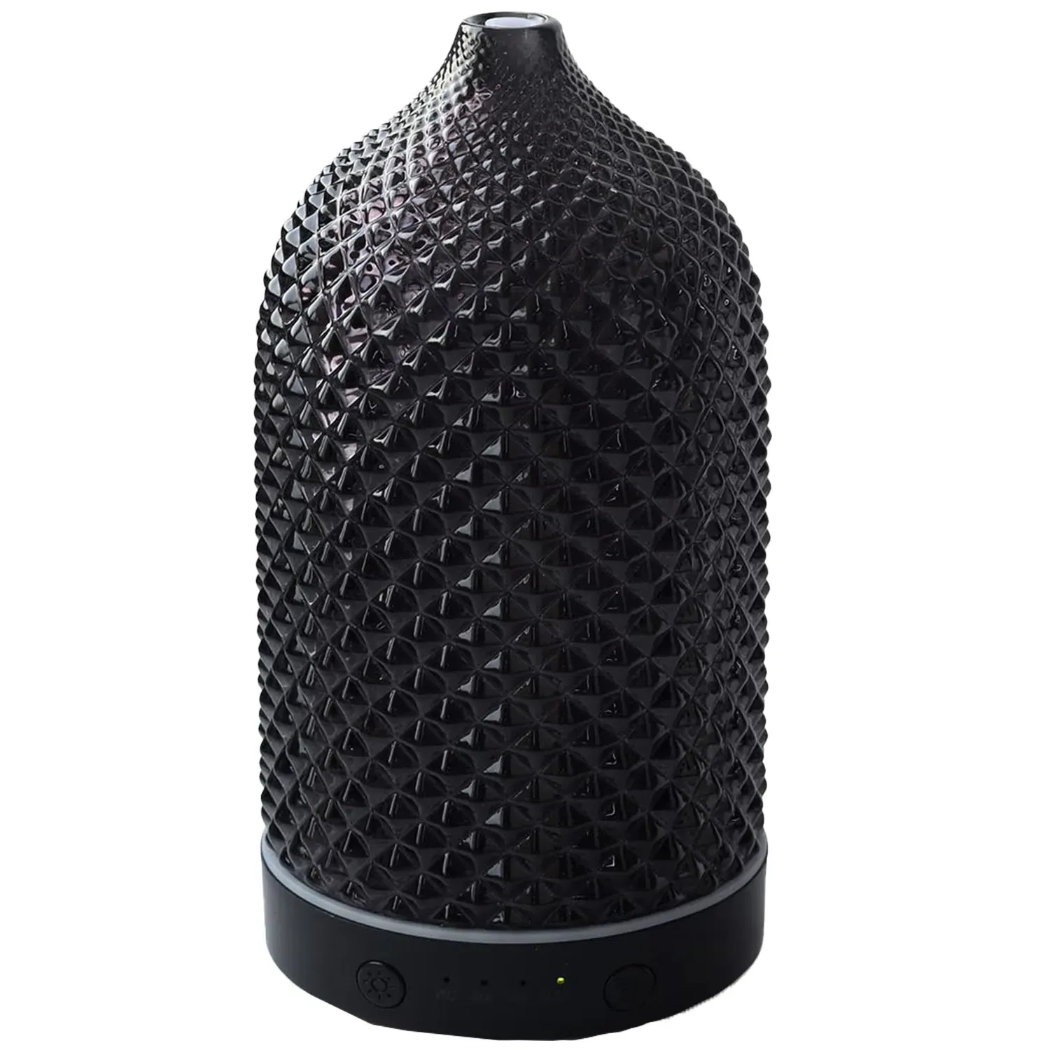 Glass Oil Diffuser with LED Lights - Black image