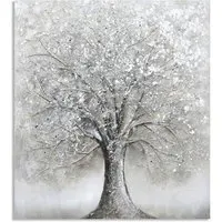 Glitter Detail Tree Scene Canvas Wall Art