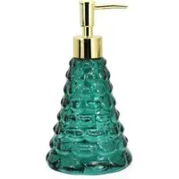Glitter Glass Tree Soap Dispenser - Green