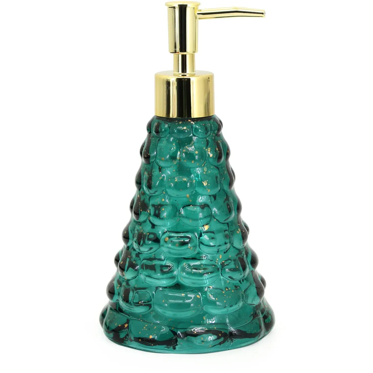 Glitter Glass Tree Soap Dispenser - Green image