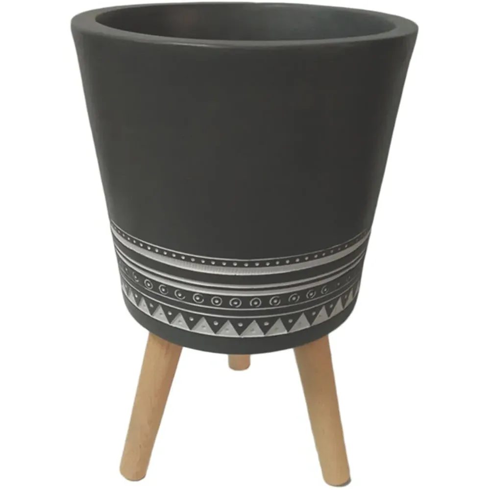 Global Elements Geo Planter - Grey