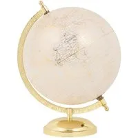 Globe on Stand - Cream, Gold