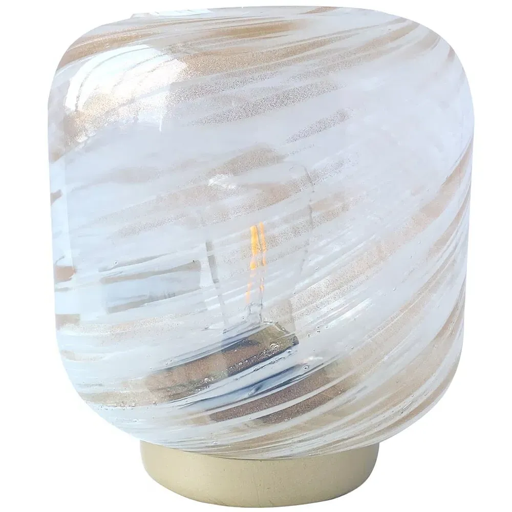 Gold Abstract Battery Operated Light - Clear, Gold