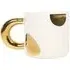 Gold Decal Mug with Metallic Handle - White