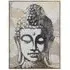 Gold Foiled Buddha Framed Canvas - Black and White