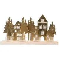 Gold Forest Tealight Holder - Gold