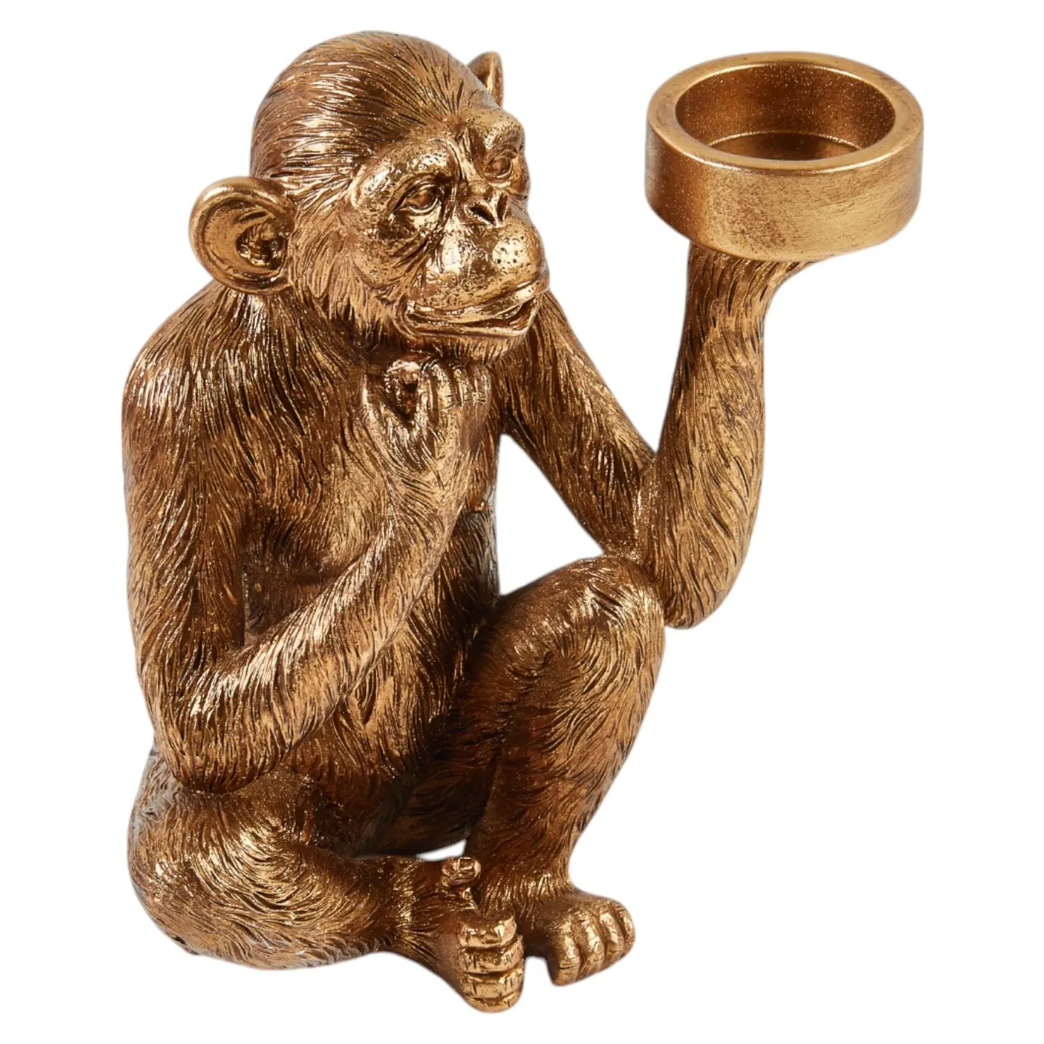 Gold Monkey Tealight Holder