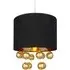 Gold Orb Round Pendant Shade with Droplets - Black
