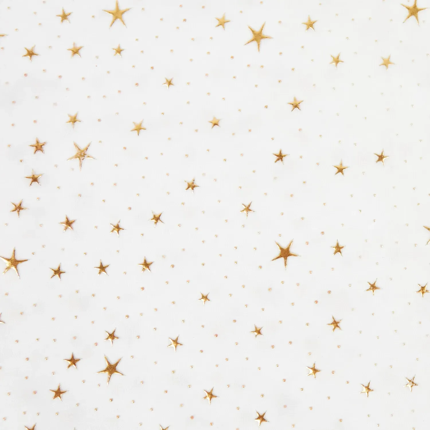 Gold Stars Tablecloth - White
