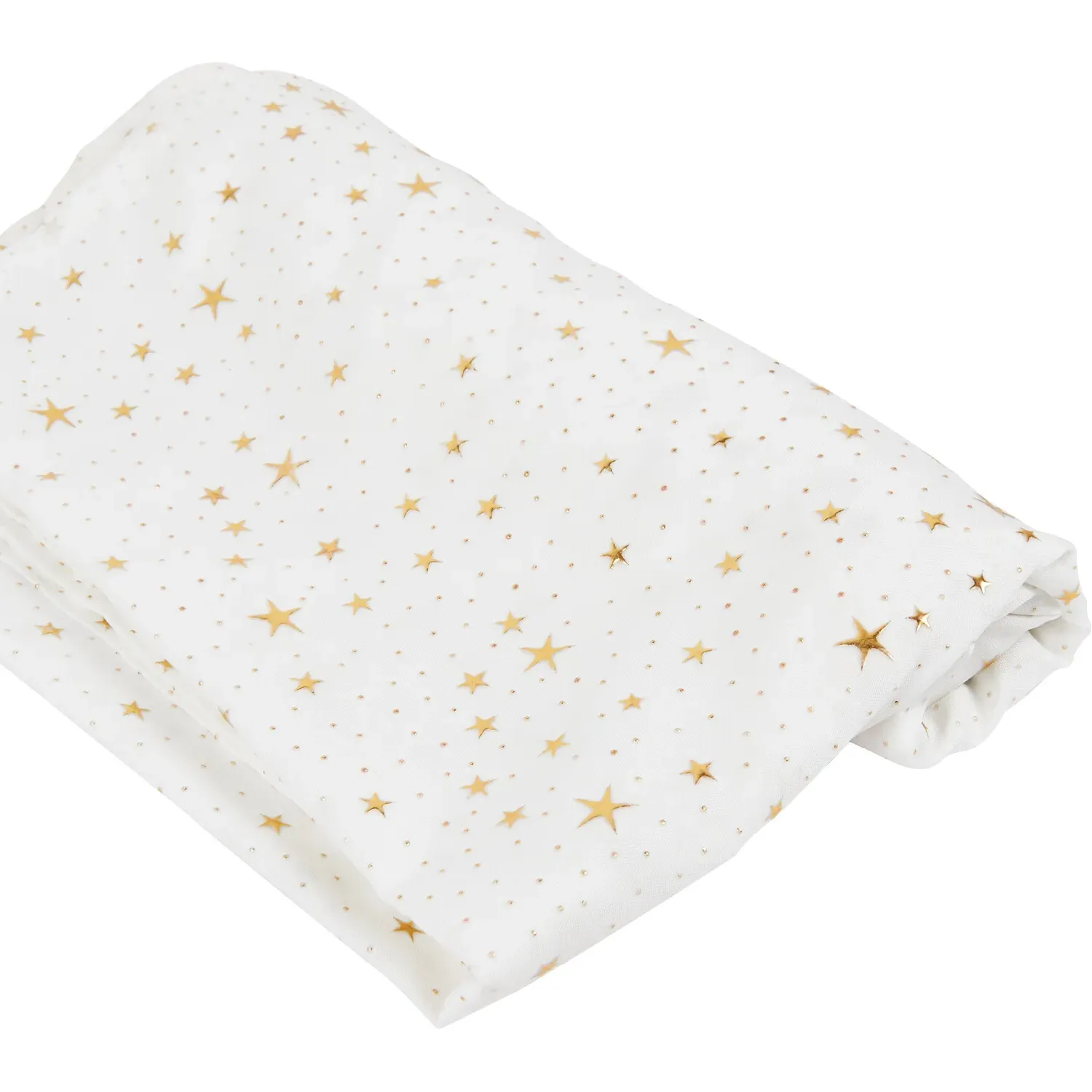 Gold Stars Tablecloth - White image