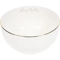 Golden Christmas Tree Rice Bowl - White, Gold
