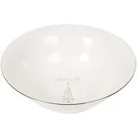 Golden Christmas Tree Serving Bowl - White, Gold
