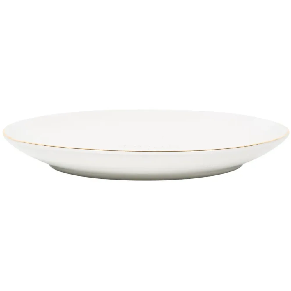 Golden Christmas Tree Side Plate - White