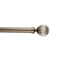 Golden Crackle 170cm Curtain Pole - Brass