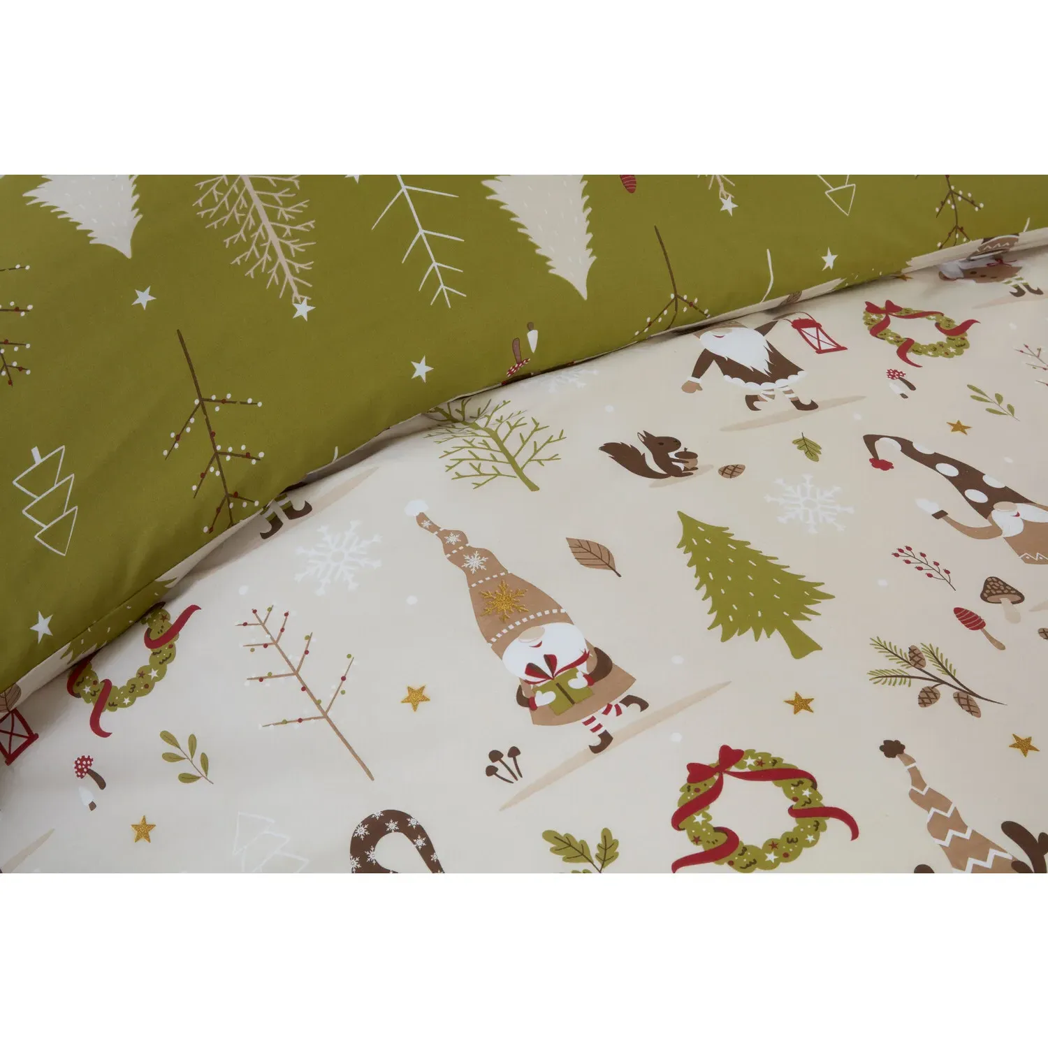 Gonks Double Duvet Cover and Pillowcase Set - Natural