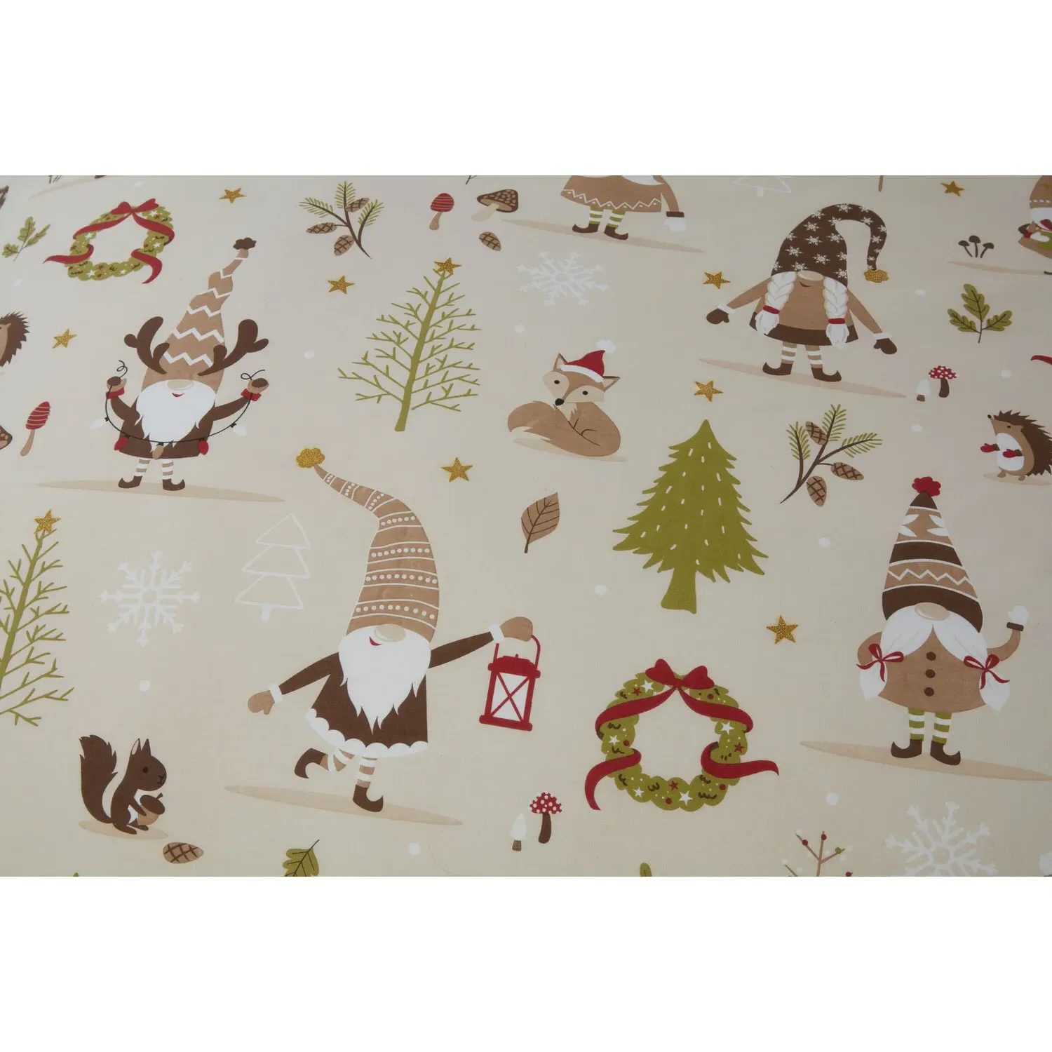 Gonks Double Duvet Cover and Pillowcase Set - Natural