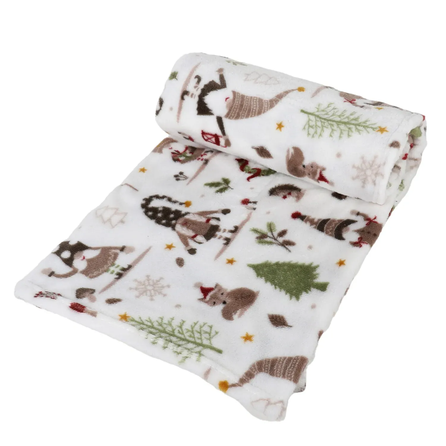 Gonks Fleece Throw - Natural image