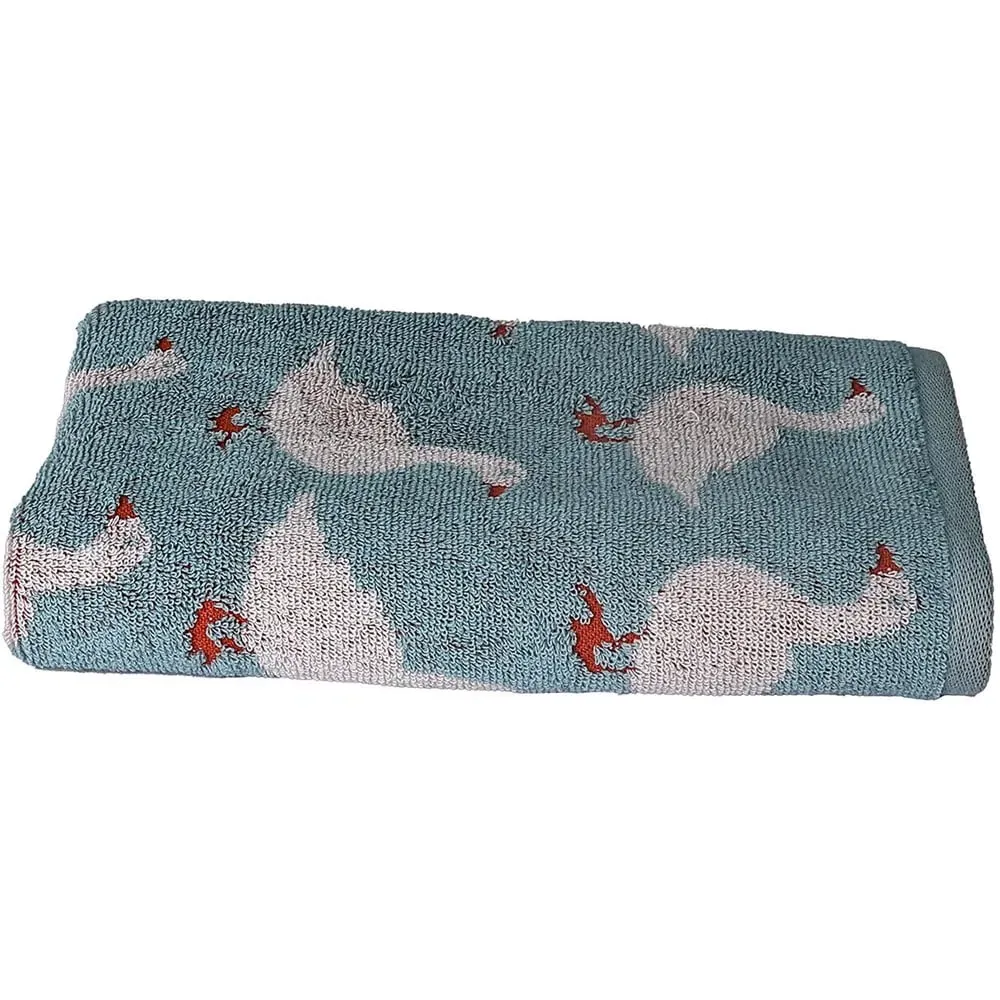 Goose Hand Towel - Blue, Cotton image