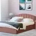 Grace King Size Ottoman Bed with Storage - Pink, Velvet