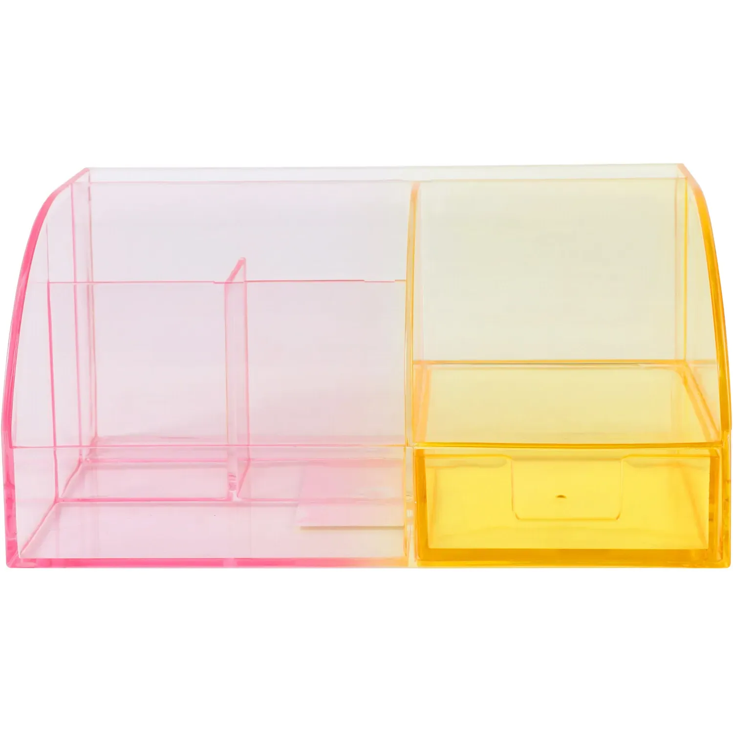 Gradient Desk Organiser with Lids - Pink Yellow