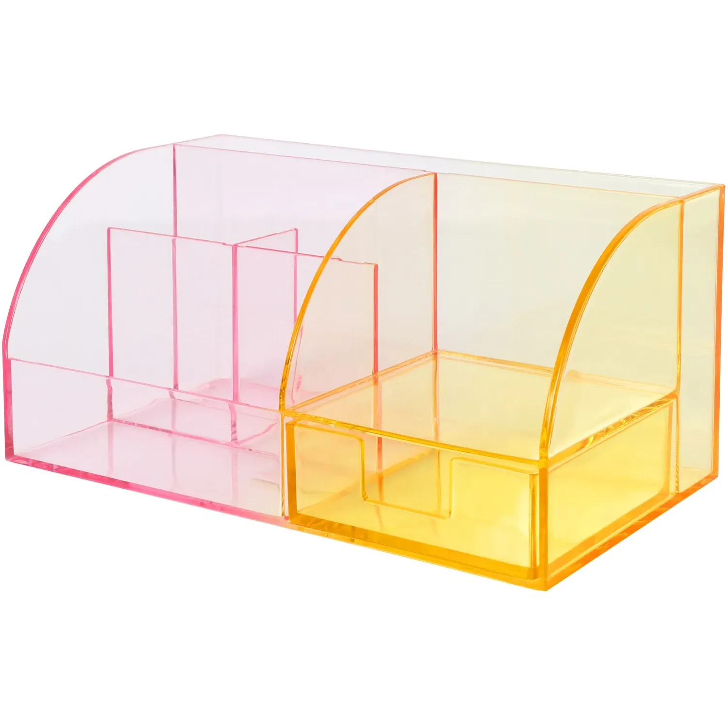 Gradient Desk Organiser with Lids - Pink Yellow image