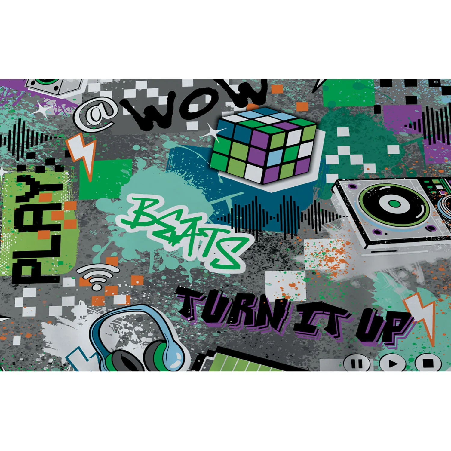 Graffiti DJ Duvet Set - Multicolour