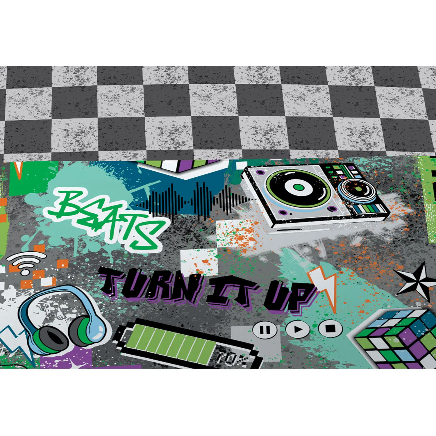 Graffiti DJ Duvet Set - Multicolour