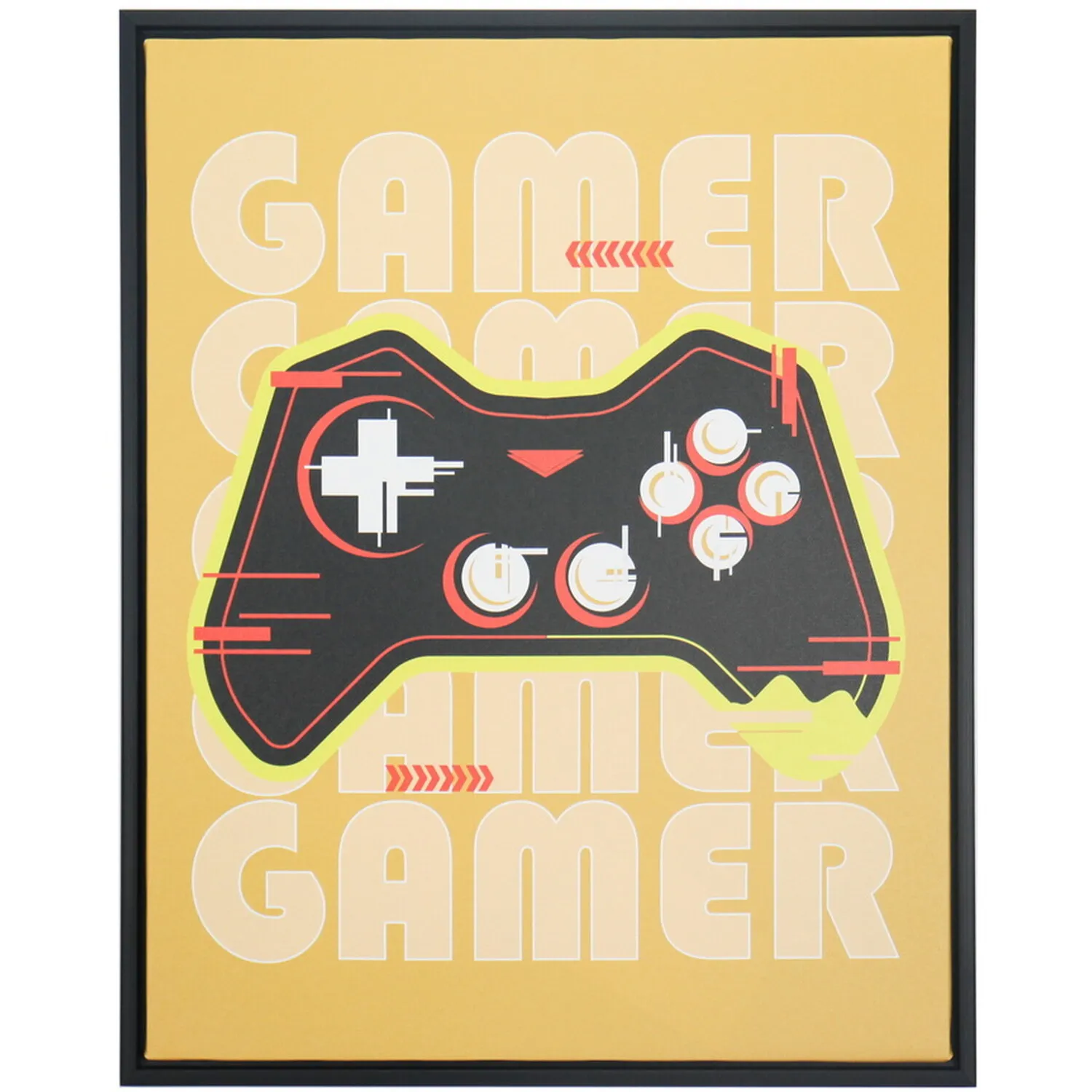 Graphic Gaming Framed Print - Multicolour