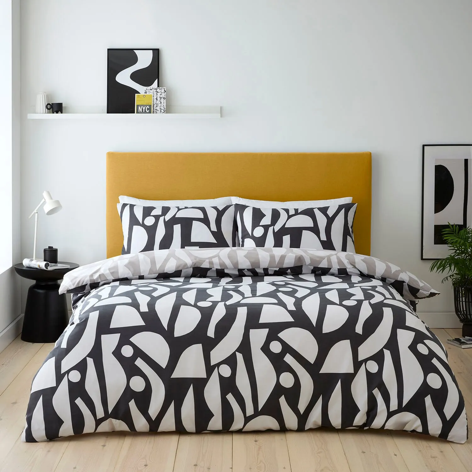 Grayson Geo Single Duvet - Monochrome image