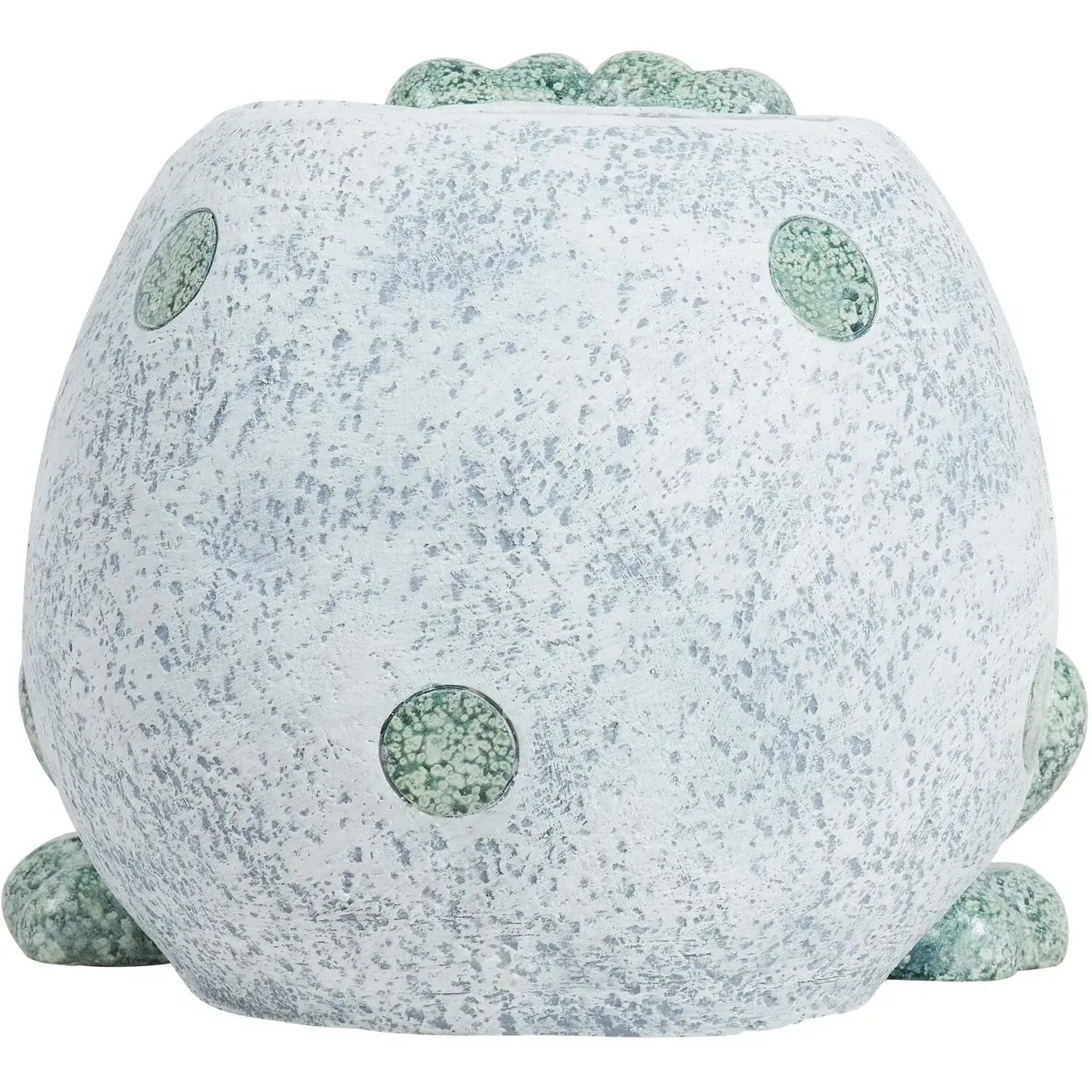 Green Frog Cement Indoor Plant Pot - Green