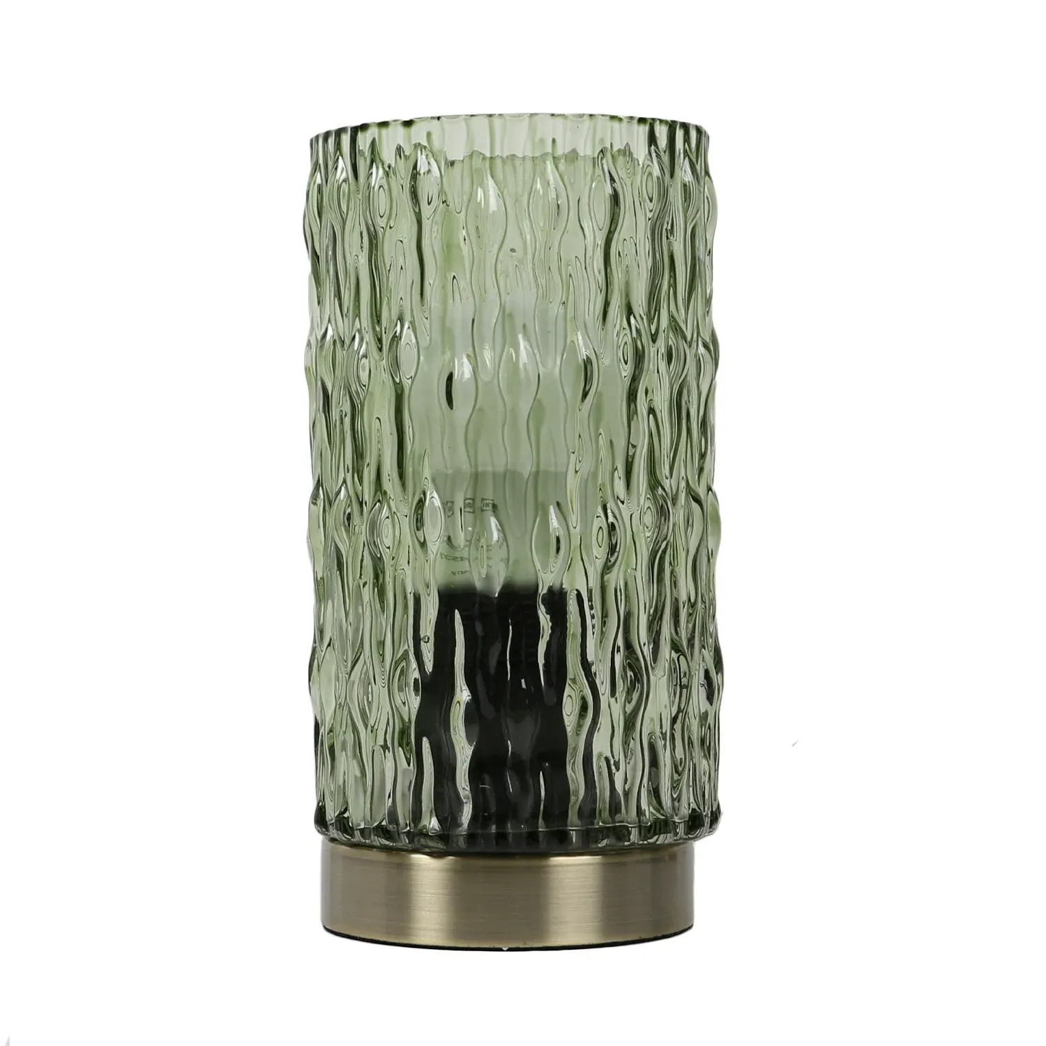 Green Leaf Textured Table Lamp - Green, Glass