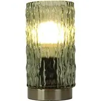 Green Leaf Textured Table Lamp - Green, Glass