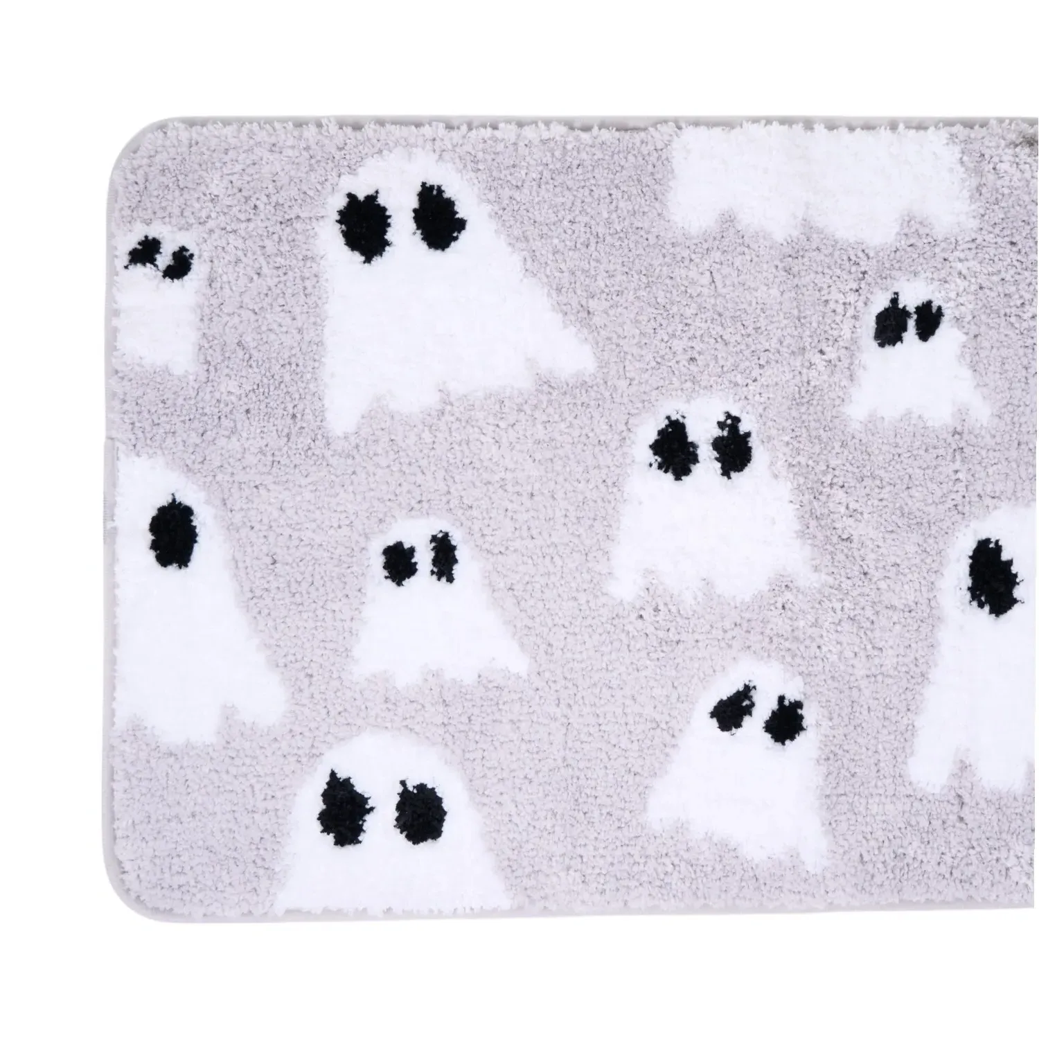 Grey Ghost Bath Mat - Grey and White