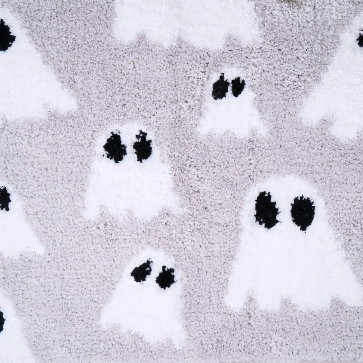Grey Ghost Bath Mat - Grey and White