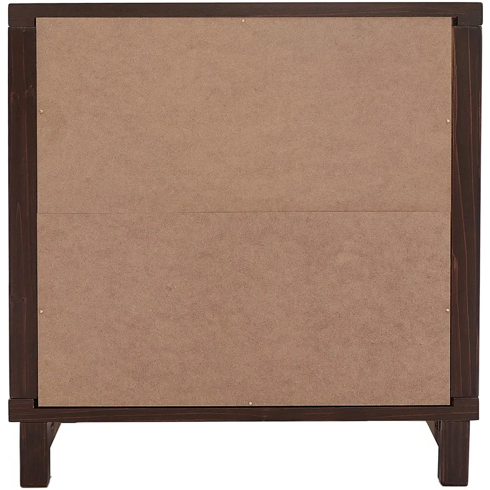 Grotti 2 Drawer Bedside Table - Brown, Pine
