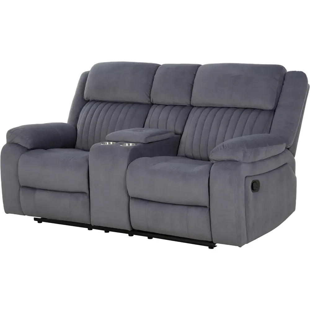Haddon 2-Seater Recliner Sofa - Dark Grey