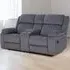 Haddon 2-Seater Recliner Sofa - Dark Grey