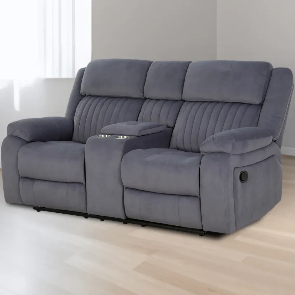 Haddon 2-Seater Recliner Sofa - Dark Grey