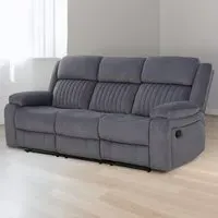 Haddon 3-Seater Recliner Sofa - Dark Grey
