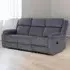 Haddon 3-Seater Recliner Sofa - Dark Grey