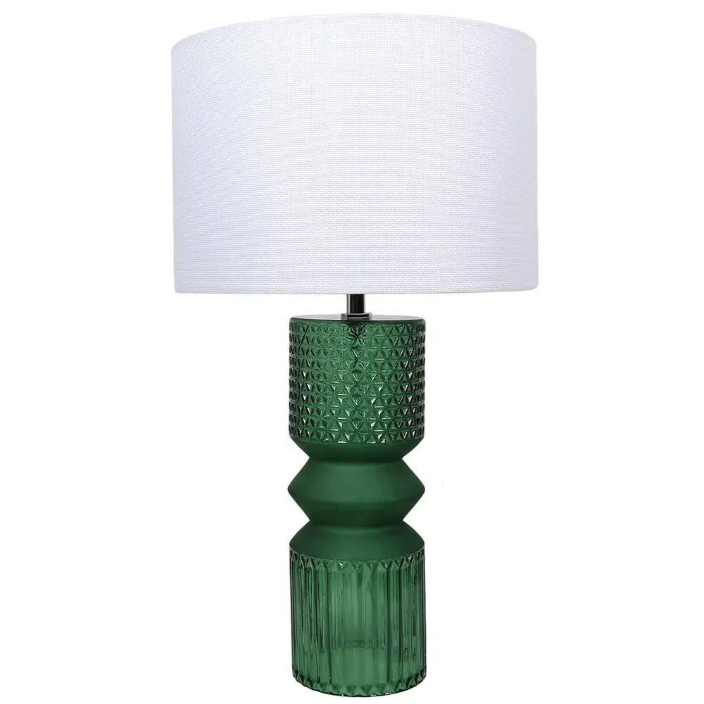 Haldon Table Lamp - Green, Glass