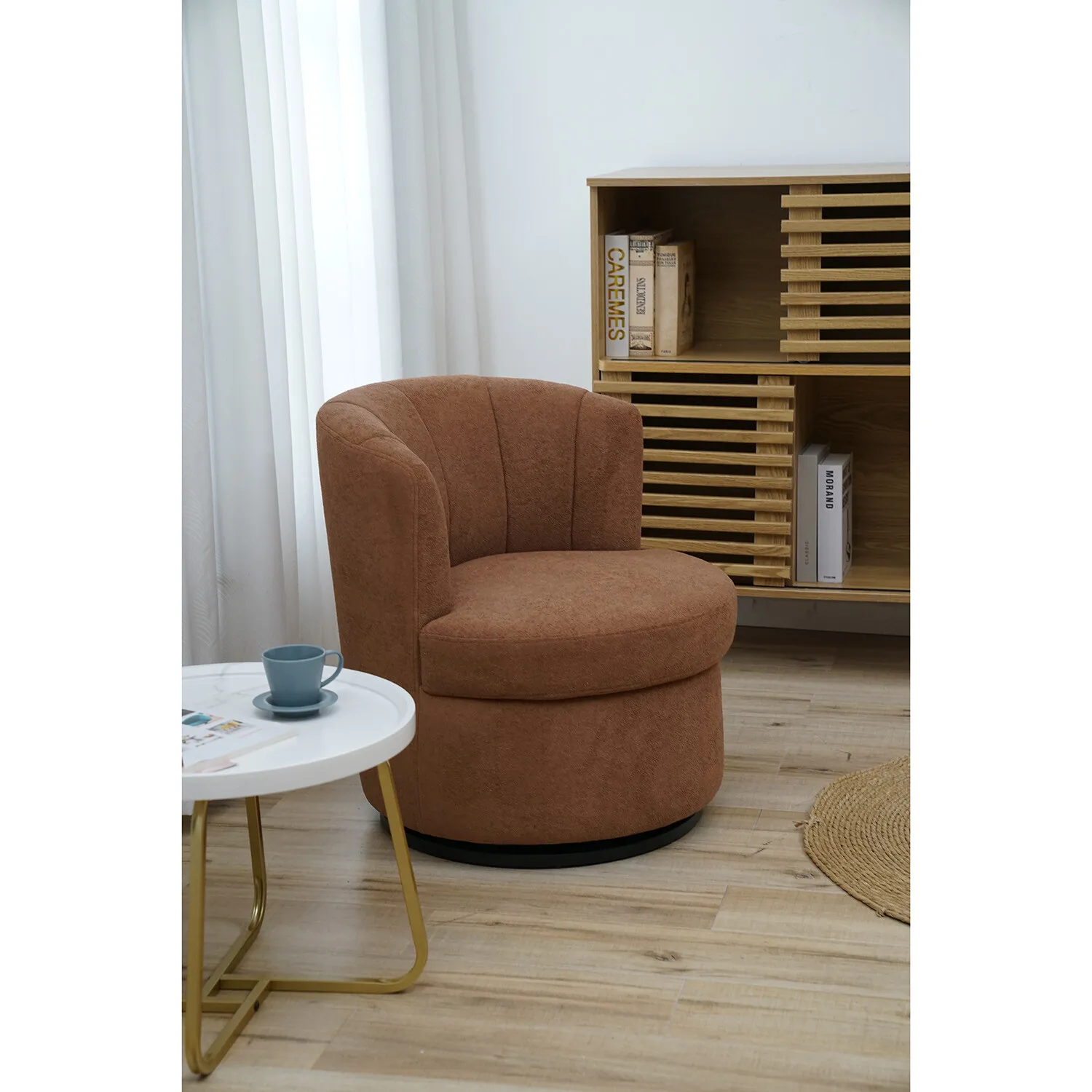 Halle Swivel Accent Chair - Brown