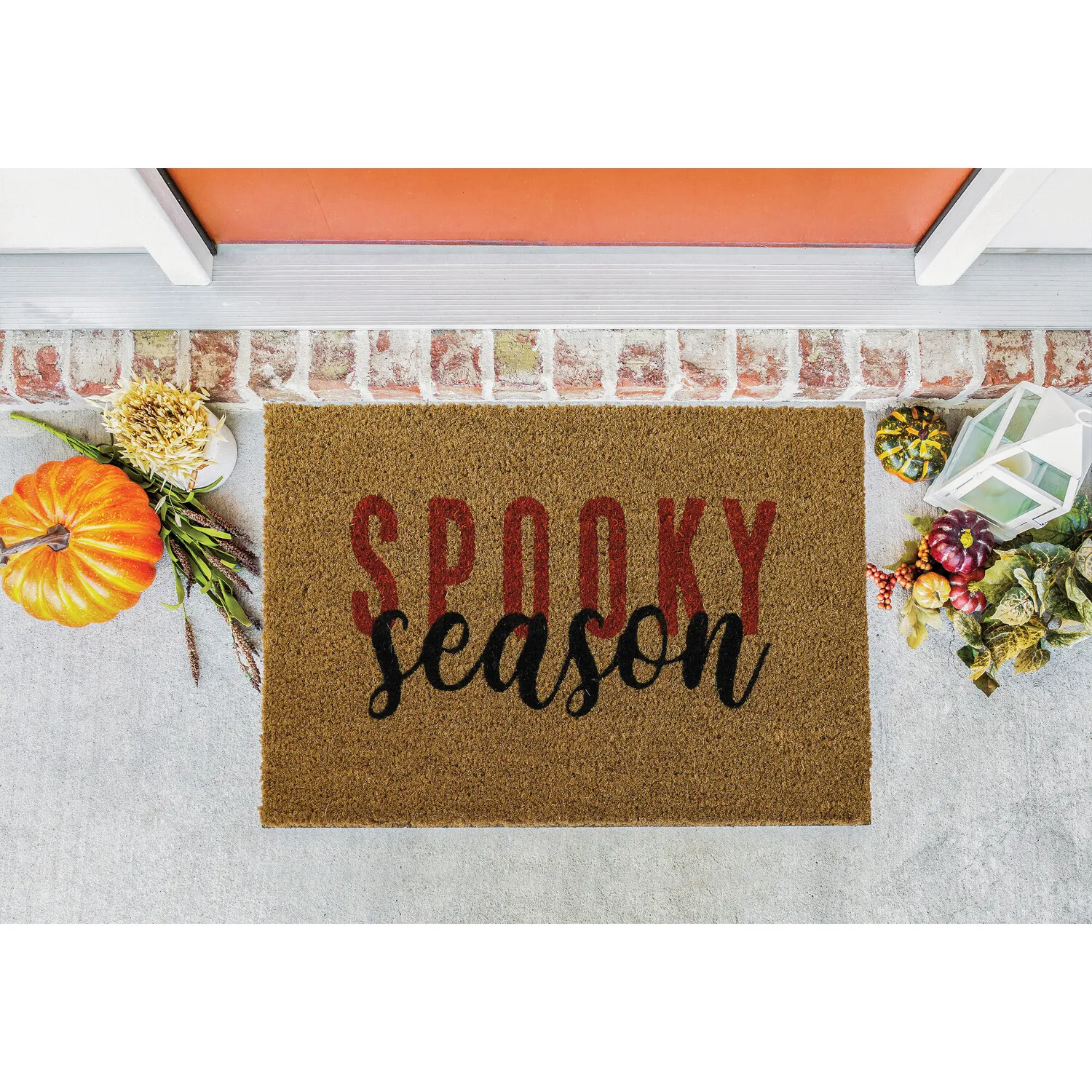 Halloween Printed Coir Door Mat - Brown